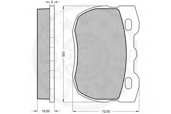 Комплект тормозных колодок, дисковый тормоз METZGER 026700