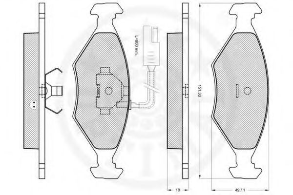 Комплект тормозных колодок, дисковый тормоз METZGER 028102