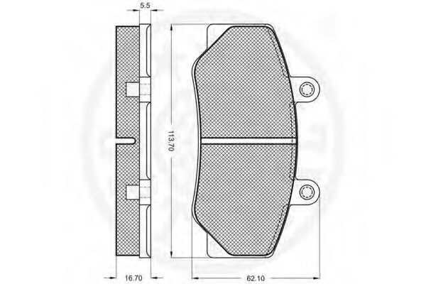 Комплект тормозных колодок, дисковый тормоз OPTIMAL 9610