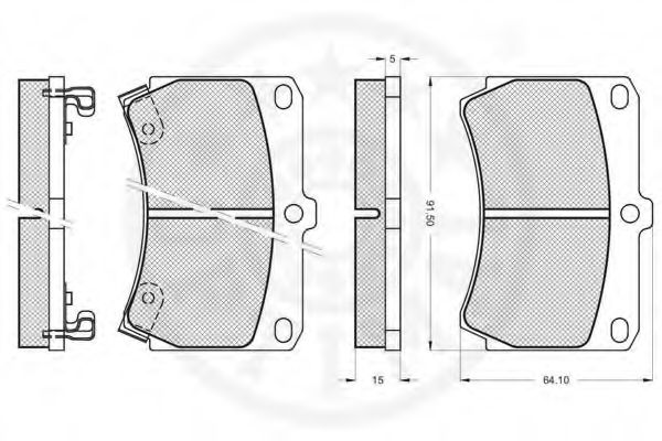 Комплект тормозных колодок, дисковый тормоз OPTIMAL 9661