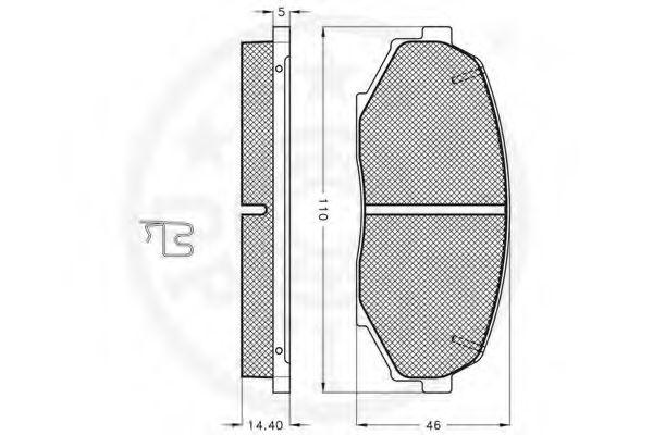 Комплект тормозных колодок, дисковый тормоз OPTIMAL 9720