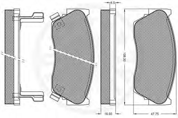 Комплект тормозных колодок, дисковый тормоз OPTIMAL 9725