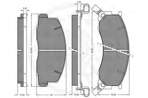 Комплект тормозных колодок, дисковый тормоз OPTIMAL 9734