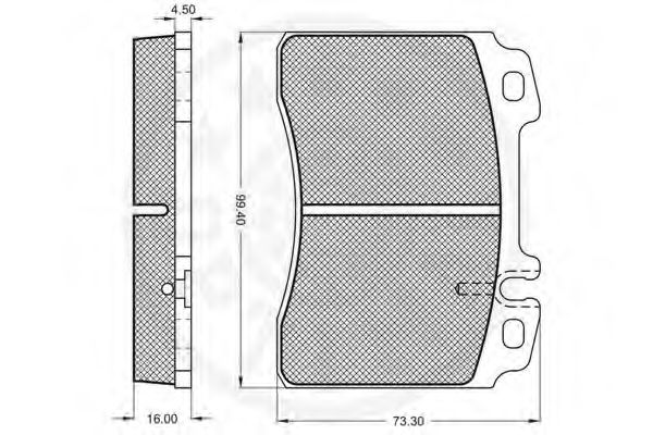 Комплект тормозных колодок, дисковый тормоз OPTIMAL 9753