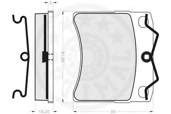 Комплект тормозных колодок, дисковый тормоз OPTIMAL 9760