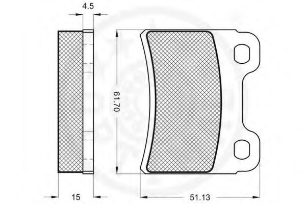 Комплект тормозных колодок, дисковый тормоз OPTIMAL 21832