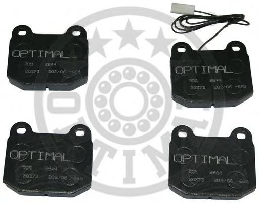 Комплект тормозных колодок, дисковый тормоз OPTIMAL 9844
