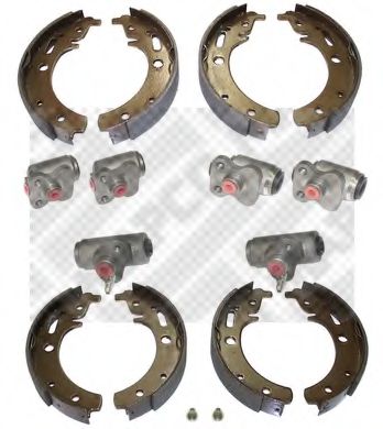 Комплект тормозов, барабанный тормозной механизм MAPCO 8924