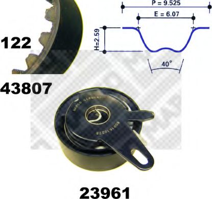 Комплект ремня ГРМ MAPCO 23839