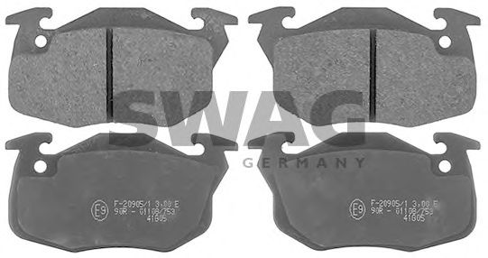 Комплект тормозных колодок, дисковый тормоз SWAG 62 11 6043