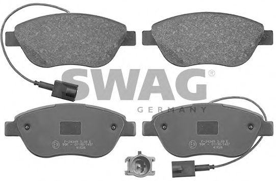 Комплект тормозных колодок, дисковый тормоз SWAG 70 11 6057