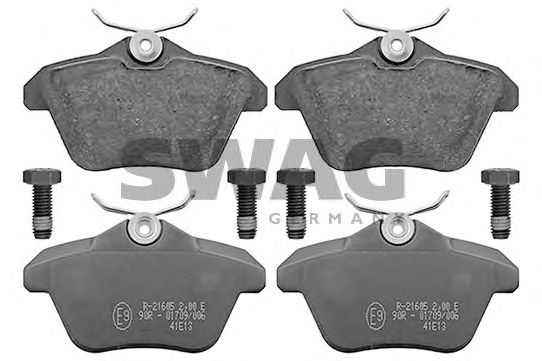 Комплект тормозных колодок, дисковый тормоз SWAG 72 11 6103