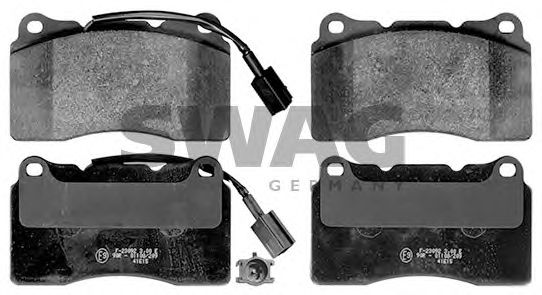 Комплект тормозных колодок, дисковый тормоз SWAG 72 11 6107