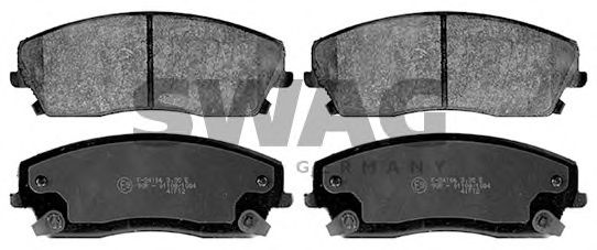 Комплект тормозных колодок, дисковый тормоз SWAG 72 11 6108