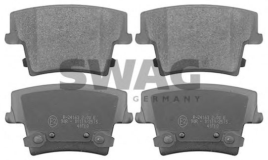 Комплект тормозных колодок, дисковый тормоз SWAG 72 11 6109