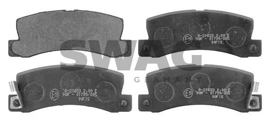 Комплект тормозных колодок, дисковый тормоз SWAG 81 91 6743