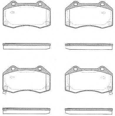 Комплект тормозных колодок, дисковый тормоз ROADHOUSE 21113.02