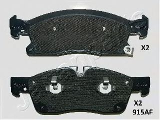 Комплект тормозных колодок, дисковый тормоз JAPANPARTS PA-915AF