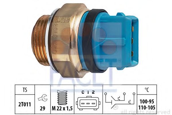 Термовыключатель, вентилятор радиатора FACET 75672