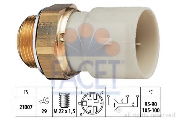 Термовыключатель, вентилятор радиатора FACET 7.5688