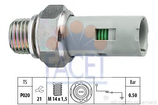 Датчик давления масла FACET 7.0151