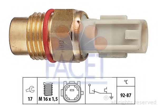 Термовыключатель, вентилятор радиатора FACET 7.5198