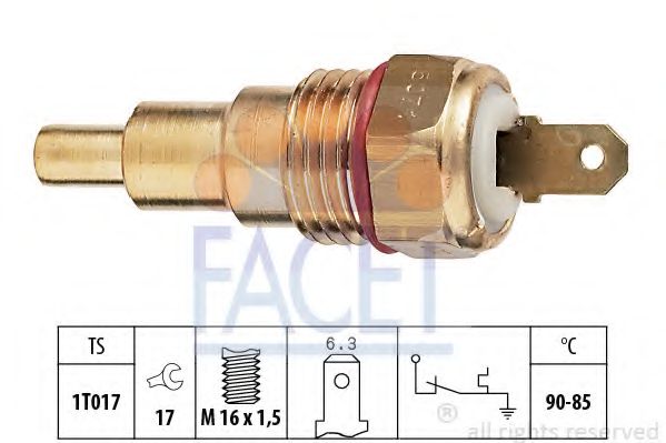 Термовыключатель, вентилятор радиатора FACET 7.5071