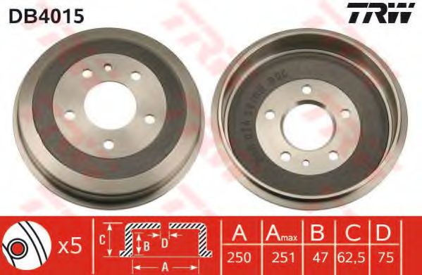 Тормозной барабан TRW DB4015