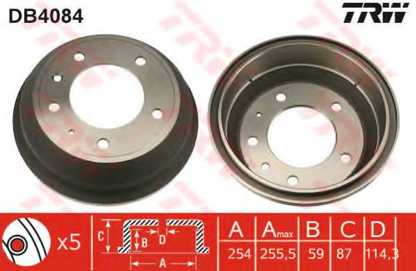 Тормозной барабан TRW DB4084