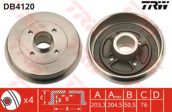 Тормозной барабан TRW DB4120