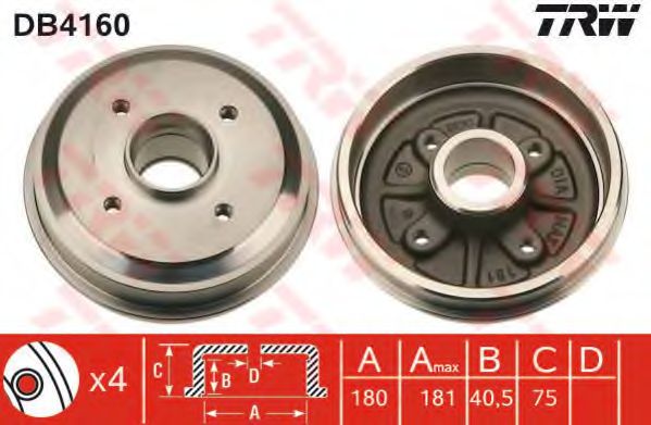Тормозной барабан TRW DB4160