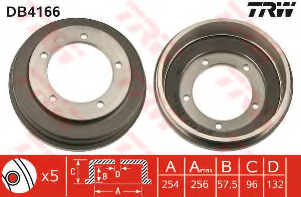 Тормозной барабан TRW DB4166