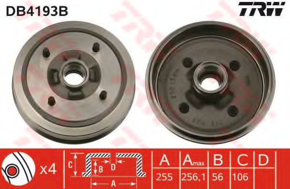 Тормозной барабан TRW DB4193B