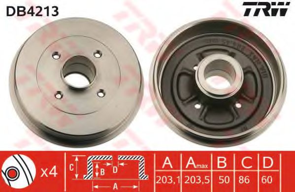 Тормозной барабан TRW DB4213