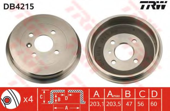 Тормозной барабан TRW DB4215