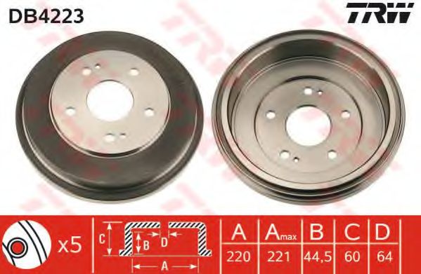 Тормозной барабан TRW DB4223