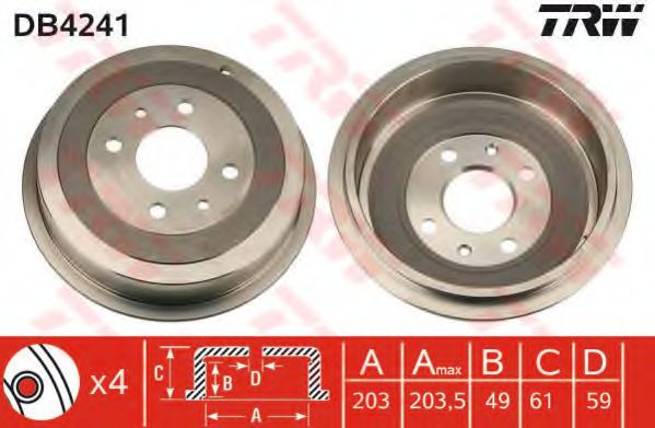 Тормозной барабан TRW DB4241