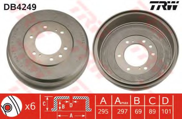 Тормозной барабан TRW DB4249