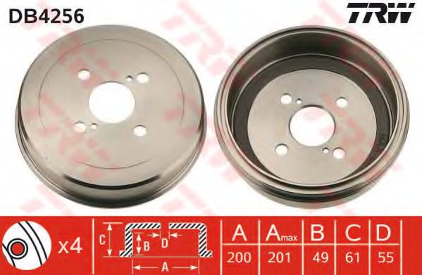 Тормозной барабан TRW DB4256