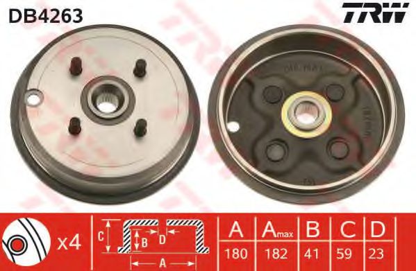 Тормозной барабан TRW DB4263