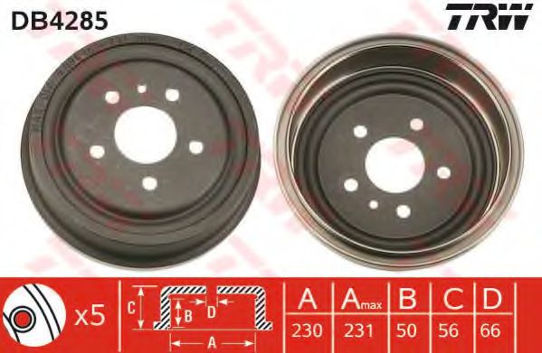 Тормозной барабан TRW DB4285