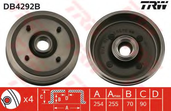 Тормозной барабан TRW DB4292B