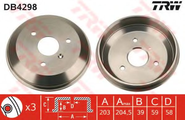 Тормозной барабан TRW DB4298