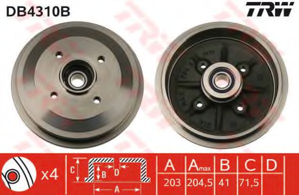 Тормозной барабан TRW DB4310B