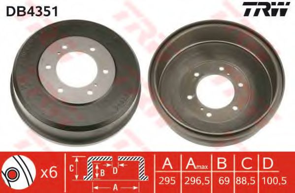 Тормозной барабан TRW DB4351