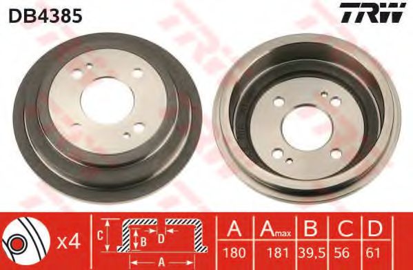 Тормозной барабан TRW DB4385