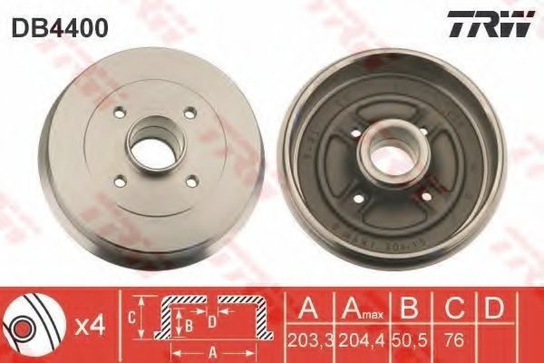 Тормозной барабан TRW DB4400