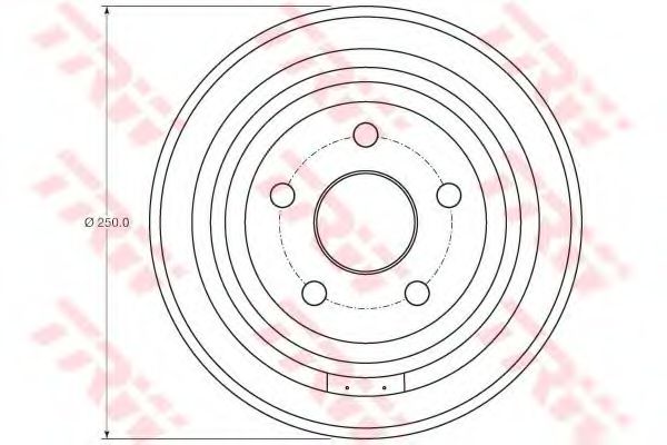 Тормозной барабан TRW DB4407