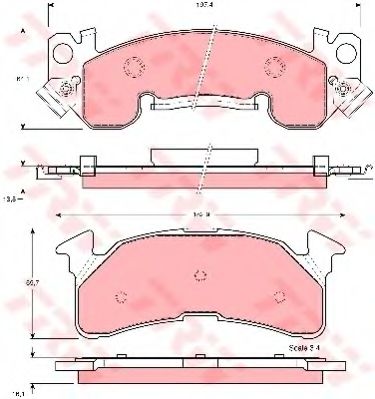 Комплект тормозных колодок, дисковый тормоз TRW GDB4026