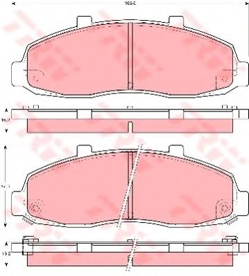 Комплект тормозных колодок, дисковый тормоз TRW GDB4103